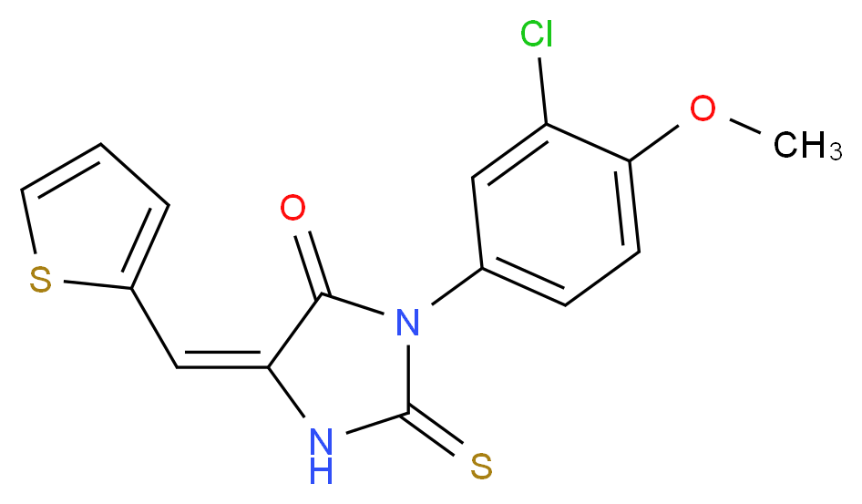 3-(3-Chloro-4-methoxy-phenyl)-5-thiophen-2-ylmethylene-2-thioxo-imidazolidin-4-one_Molecular_structure_CAS_)