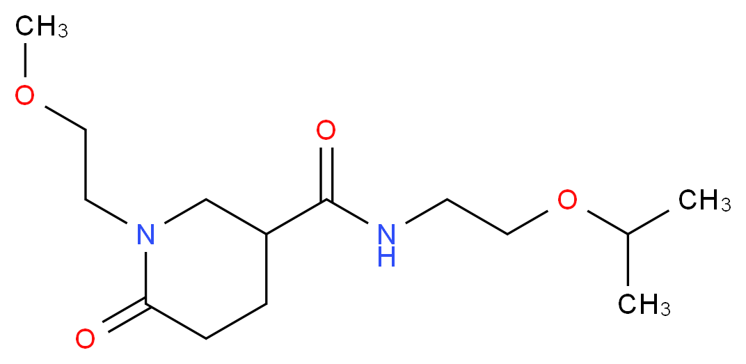 N-(2-isopropoxyethyl)-1-(2-methoxyethyl)-6-oxo-3-piperidinecarboxamide_Molecular_structure_CAS_)