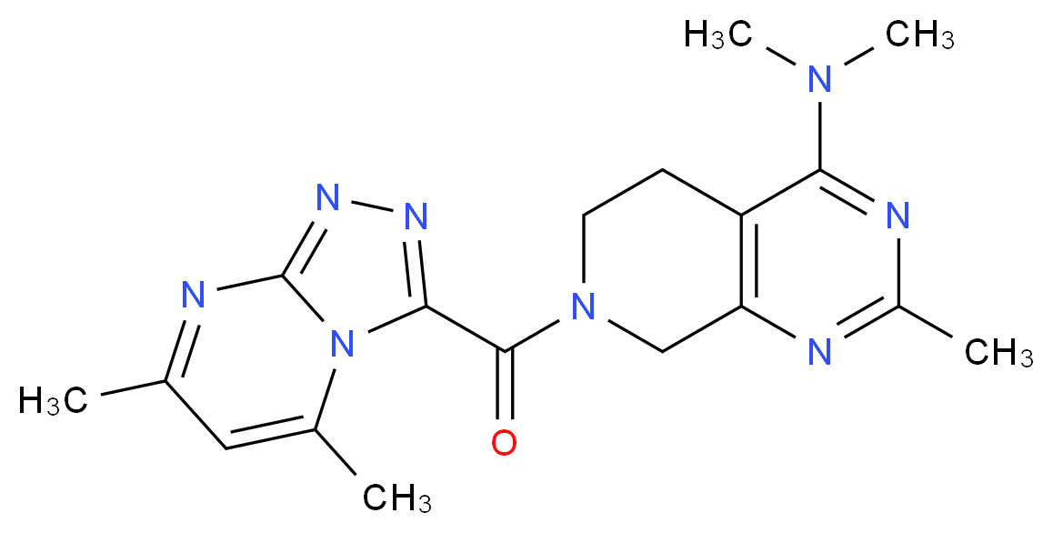 7-[(5,7-dimethyl[1,2,4]triazolo[4,3-a]pyrimidin-3-yl)carbonyl]-N,N,2-trimethyl-5,6,7,8-tetrahydropyrido[3,4-d]pyrimidin-4-amine_Molecular_structure_CAS_)