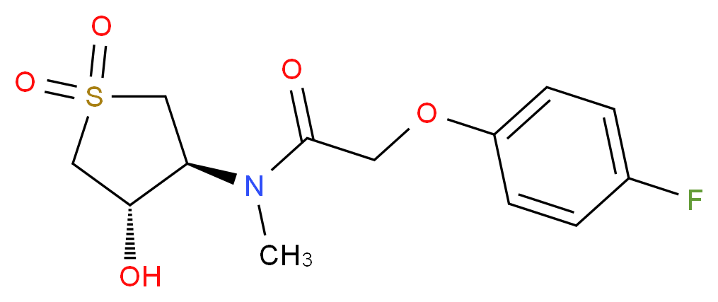 2-(4-fluorophenoxy)-N-[(3S*,4S*)-4-hydroxy-1,1-dioxidotetrahydro-3-thienyl]-N-methylacetamide_Molecular_structure_CAS_)