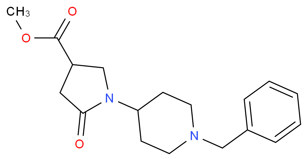 Methyl 1-(1-benzyl-4-piperidinyl)-5-oxo-3-pyrrolidinecarboxylate_Molecular_structure_CAS_)