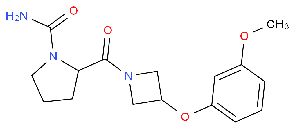 2-{[3-(3-methoxyphenoxy)-1-azetidinyl]carbonyl}-1-pyrrolidinecarboxamide_Molecular_structure_CAS_)