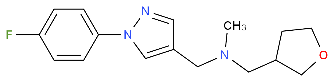 1-[1-(4-fluorophenyl)-1H-pyrazol-4-yl]-N-methyl-N-(tetrahydro-3-furanylmethyl)methanamine_Molecular_structure_CAS_)