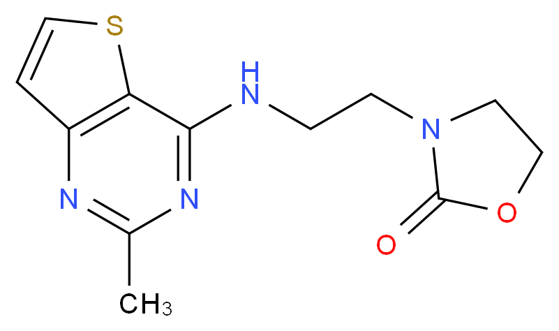 3-{2-[(2-methylthieno[3,2-d]pyrimidin-4-yl)amino]ethyl}-1,3-oxazolidin-2-one_Molecular_structure_CAS_)