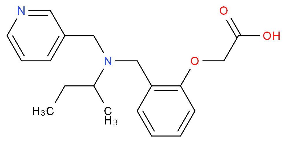 (2-{[sec-butyl(pyridin-3-ylmethyl)amino]methyl}phenoxy)acetic acid_Molecular_structure_CAS_)