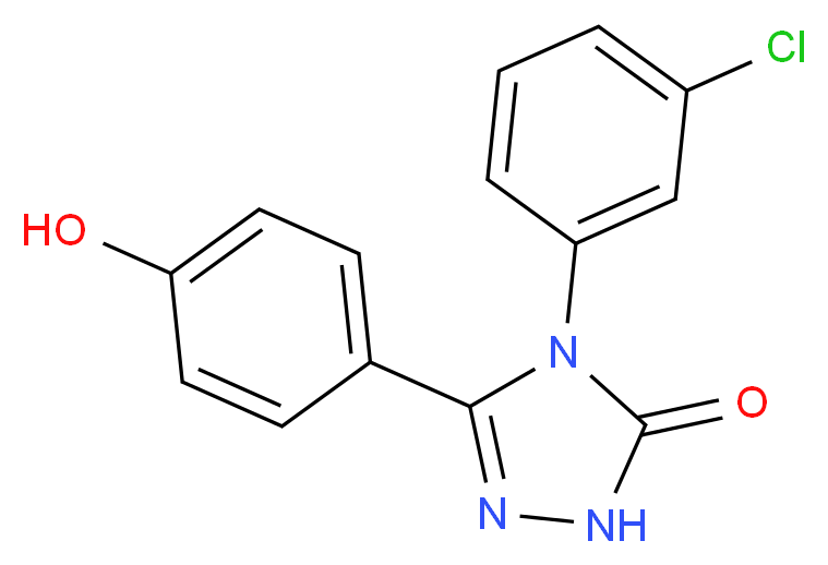 4-(3-chlorophenyl)-5-(4-hydroxyphenyl)-2,4-dihydro-3H-1,2,4-triazol-3-one_Molecular_structure_CAS_)