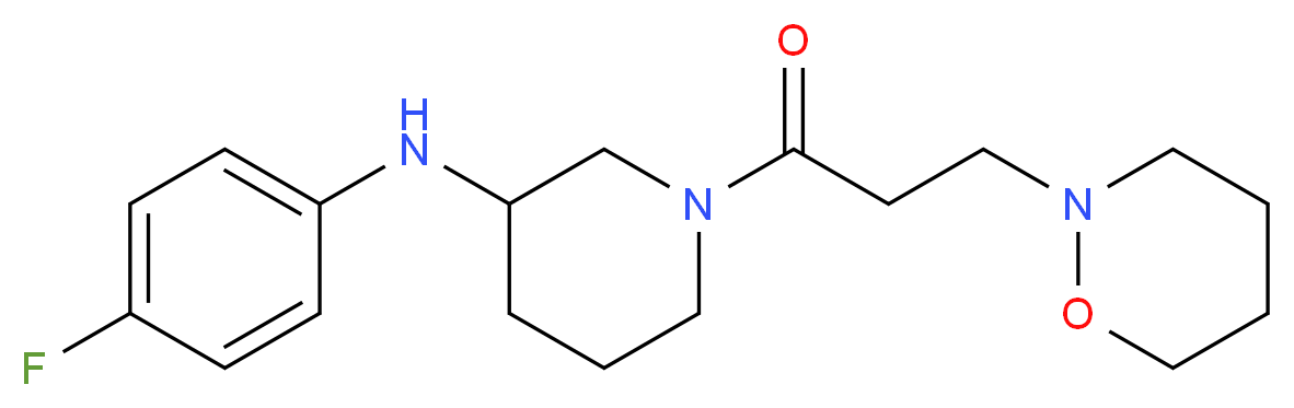 N-(4-fluorophenyl)-1-[3-(1,2-oxazinan-2-yl)propanoyl]-3-piperidinamine_Molecular_structure_CAS_)