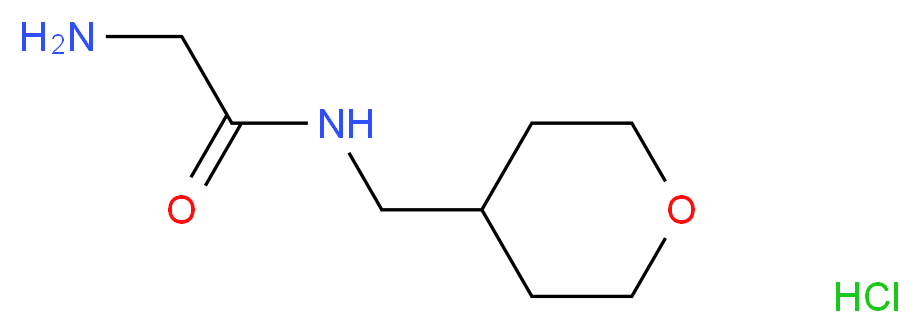 2-Amino-N-(tetrahydro-2H-pyran-4-ylmethyl)-acetamide hydrochloride_Molecular_structure_CAS_)