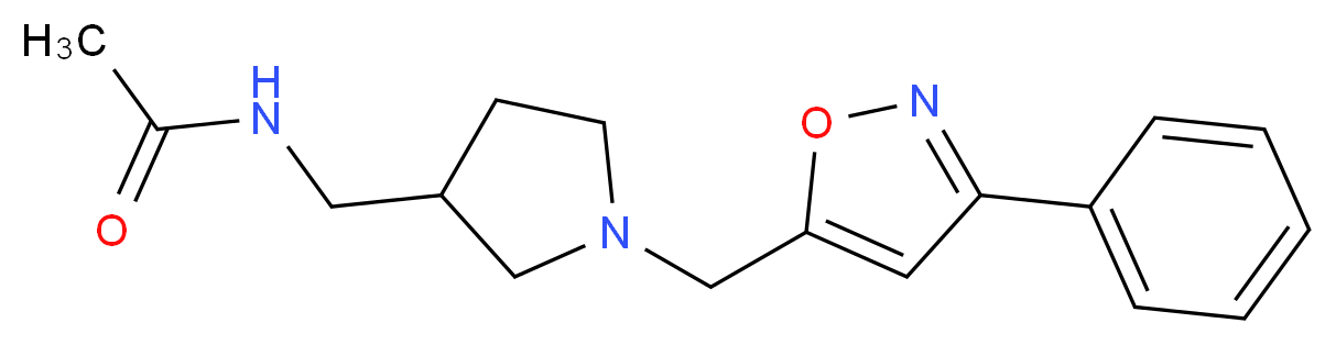 N-({1-[(3-phenylisoxazol-5-yl)methyl]pyrrolidin-3-yl}methyl)acetamide_Molecular_structure_CAS_)