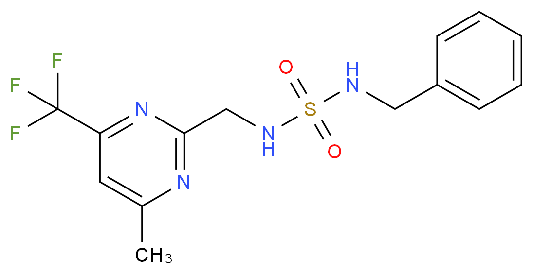 N-benzyl-N'-{[4-methyl-6-(trifluoromethyl)pyrimidin-2-yl]methyl}sulfamide_Molecular_structure_CAS_)