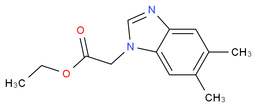 Ethyl 5,6-dimethyl-1H-benzimidazole-1-acetate_Molecular_structure_CAS_199189-67-8)