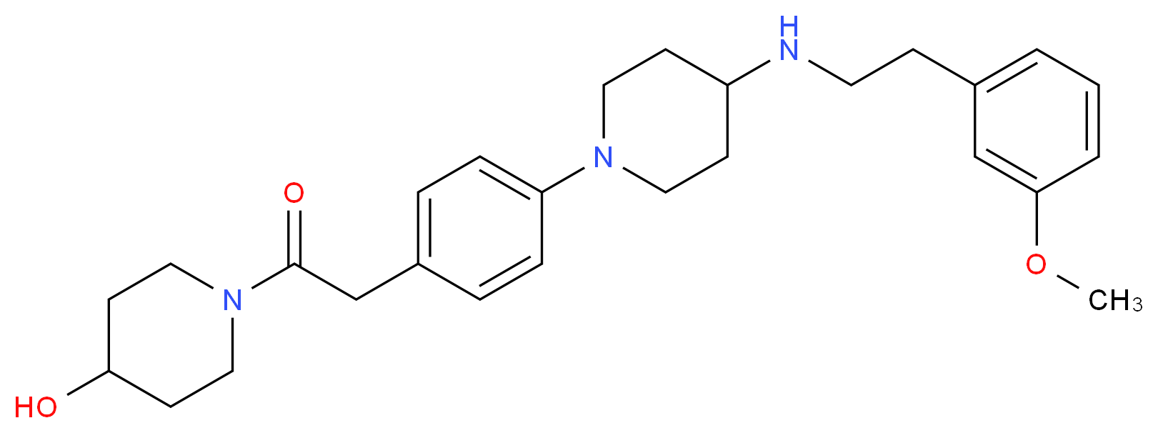 1-{[4-(4-{[2-(3-methoxyphenyl)ethyl]amino}-1-piperidinyl)phenyl]acetyl}-4-piperidinol_Molecular_structure_CAS_)
