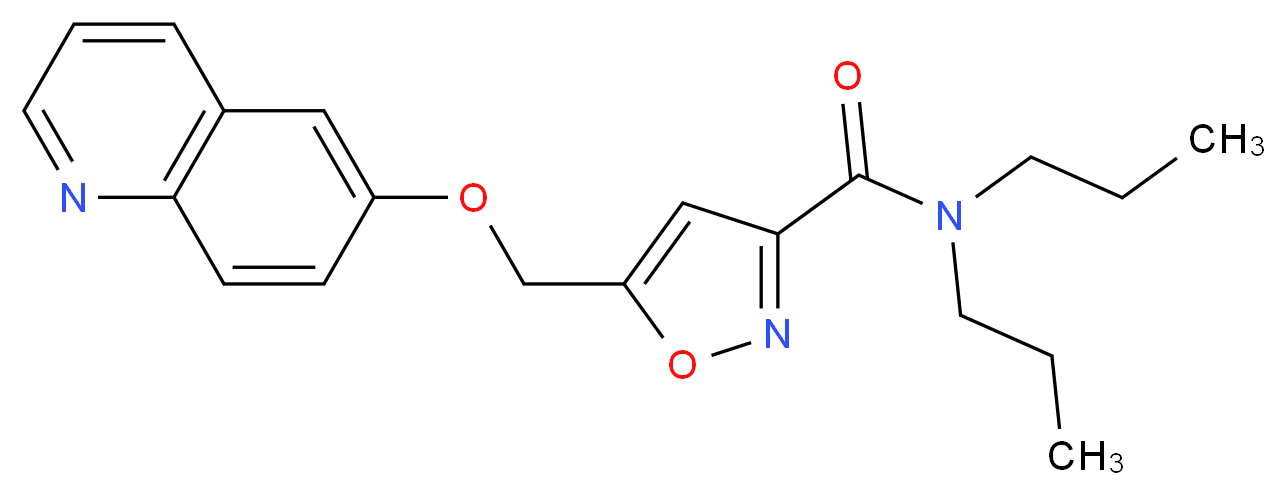 N,N-dipropyl-5-[(quinolin-6-yloxy)methyl]isoxazole-3-carboxamide_Molecular_structure_CAS_)