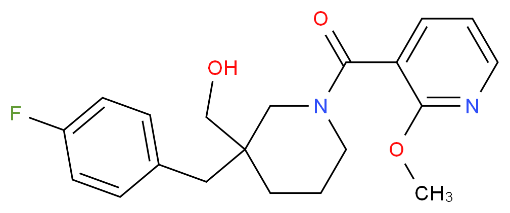 {3-(4-fluorobenzyl)-1-[(2-methoxy-3-pyridinyl)carbonyl]-3-piperidinyl}methanol_Molecular_structure_CAS_)