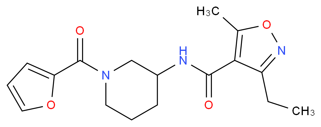 3-ethyl-N-[1-(2-furoyl)piperidin-3-yl]-5-methylisoxazole-4-carboxamide_Molecular_structure_CAS_)