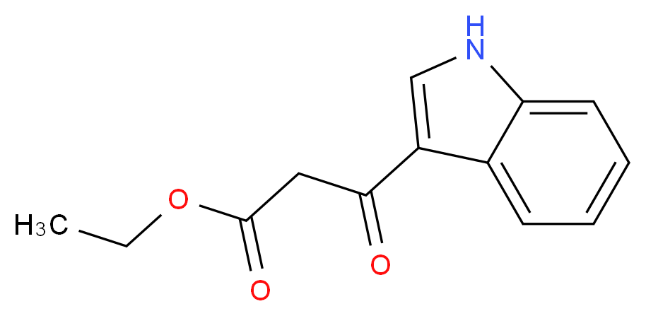3-(1H-INDOL-3-YL)-3-OXO-PROPIONIC ACID ETHYL ESTER_Molecular_structure_CAS_52816-02-1)