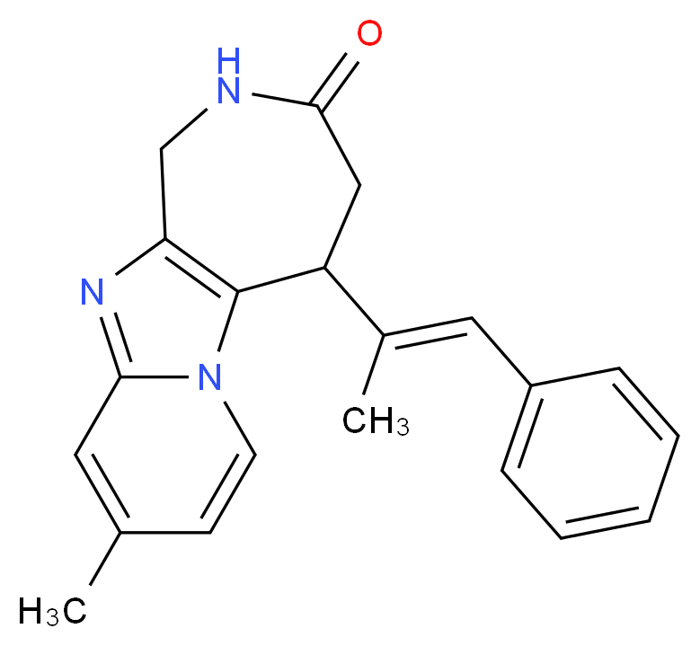 9-methyl-5-[(E)-1-methyl-2-phenylvinyl]-1,2,4,5-tetrahydro-3H-pyrido[1',2':1,2]imidazo[4,5-c]azepin-3-one_Molecular_structure_CAS_)