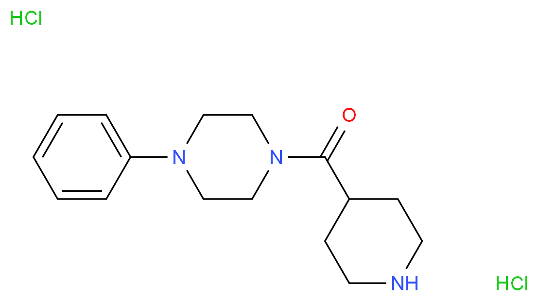 (4-Phenylpiperazin-1-yl)piperidin-4-yl-methanone dihydrochloride_Molecular_structure_CAS_1184996-07-3)