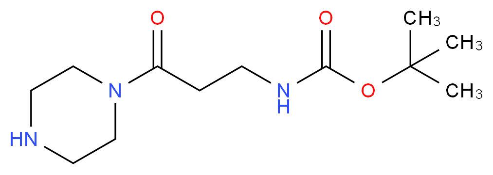 tert-butyl N-[3-oxo-3-(piperazin-1-yl)propyl]carbamate_Molecular_structure_CAS_)