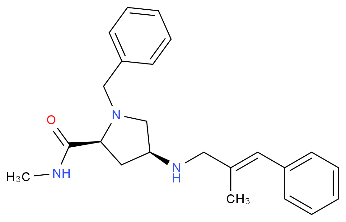 (4S)-1-benzyl-N-methyl-4-{[(2E)-2-methyl-3-phenyl-2-propen-1-yl]amino}-L-prolinamide_Molecular_structure_CAS_)