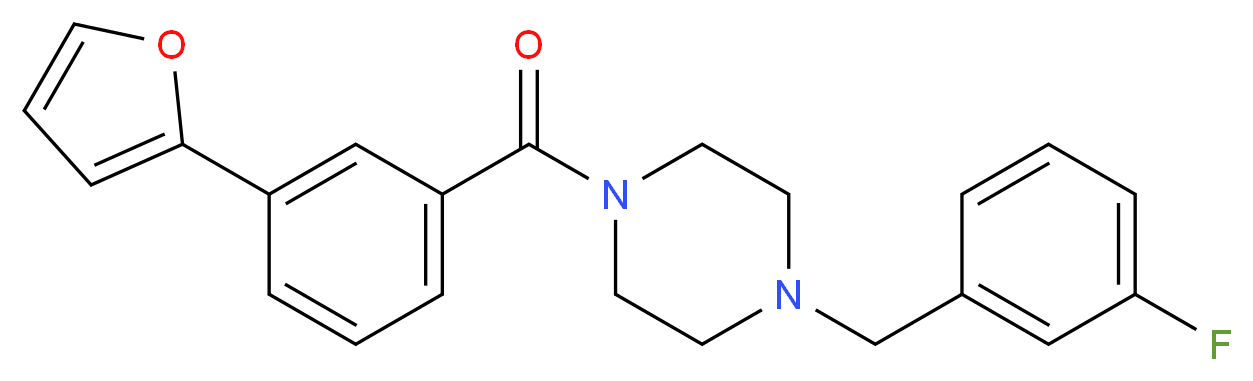 1-(3-fluorobenzyl)-4-[3-(2-furyl)benzoyl]piperazine_Molecular_structure_CAS_)