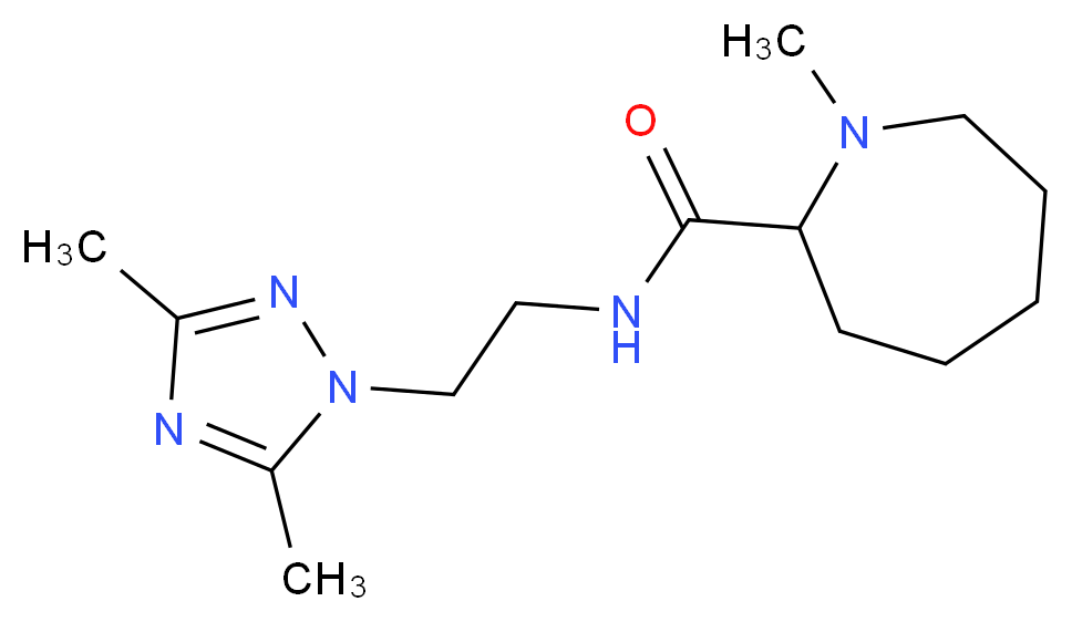 N-[2-(3,5-dimethyl-1H-1,2,4-triazol-1-yl)ethyl]-1-methyl-2-azepanecarboxamide_Molecular_structure_CAS_)