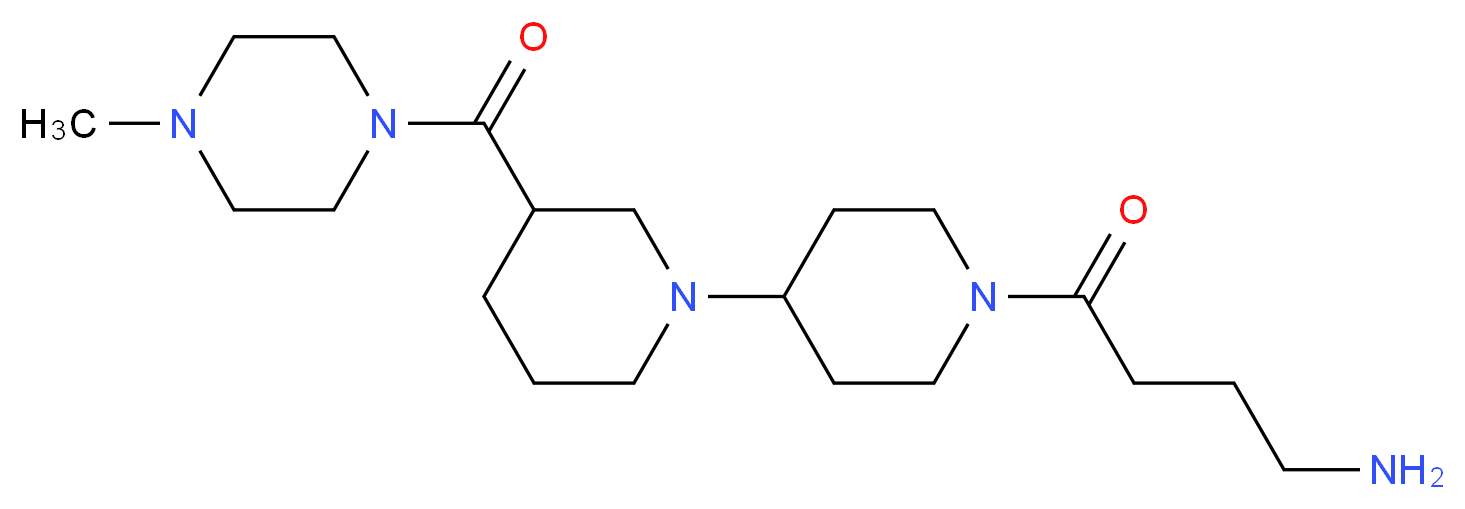 (4-{3-[(4-methylpiperazin-1-yl)carbonyl]-1,4'-bipiperidin-1'-yl}-4-oxobutyl)amine_Molecular_structure_CAS_)