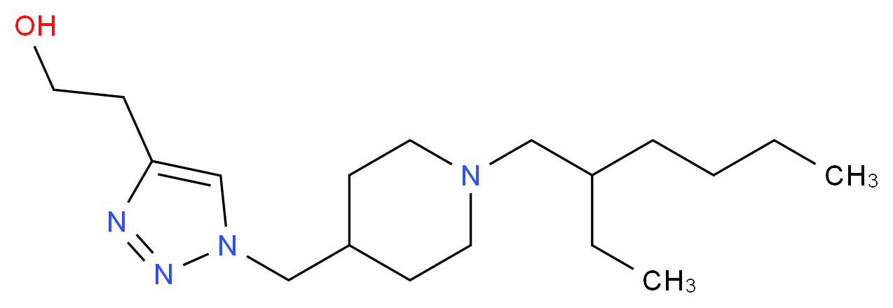2-(1-{[1-(2-ethylhexyl)piperidin-4-yl]methyl}-1H-1,2,3-triazol-4-yl)ethanol_Molecular_structure_CAS_)