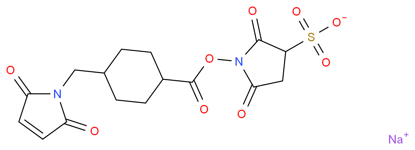 4-(N-Maleimidomethyl)cyclohexane-1-carboxylic acid 3-sulfo-N-hydroxysuccinimide ester sodium salt_Molecular_structure_CAS_92921-24-9)