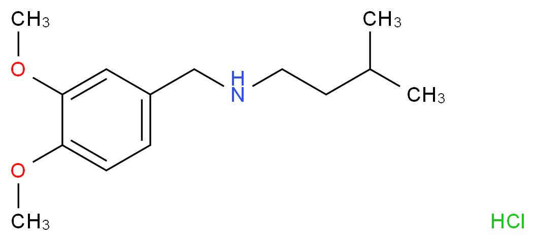N-(3,4-dimethoxybenzyl)-3-methylbutan-1-amine hydrochloride_Molecular_structure_CAS_)