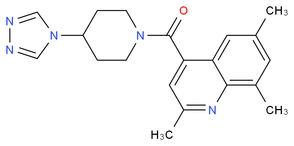 2,6,8-trimethyl-4-{[4-(4H-1,2,4-triazol-4-yl)-1-piperidinyl]carbonyl}quinoline_Molecular_structure_CAS_)