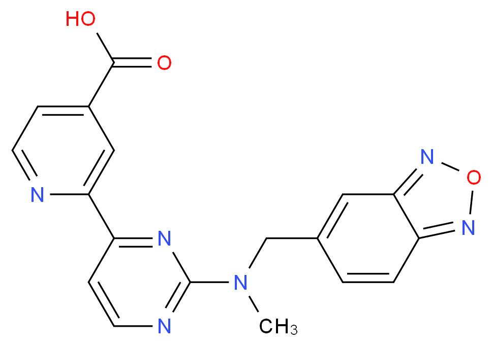 2-{2-[(2,1,3-benzoxadiazol-5-ylmethyl)(methyl)amino]pyrimidin-4-yl}isonicotinic acid_Molecular_structure_CAS_)