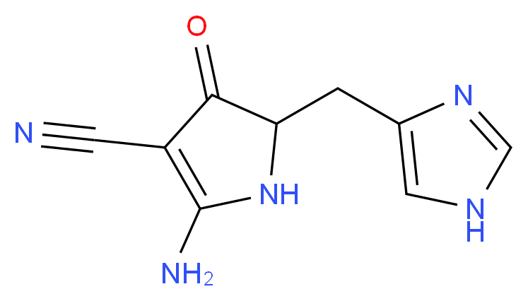 2-amino-5-(1H-imidazol-4-ylmethyl)-4-oxo-4,5-dihydro-1H-pyrrole-3-carbonitrile_Molecular_structure_CAS_)