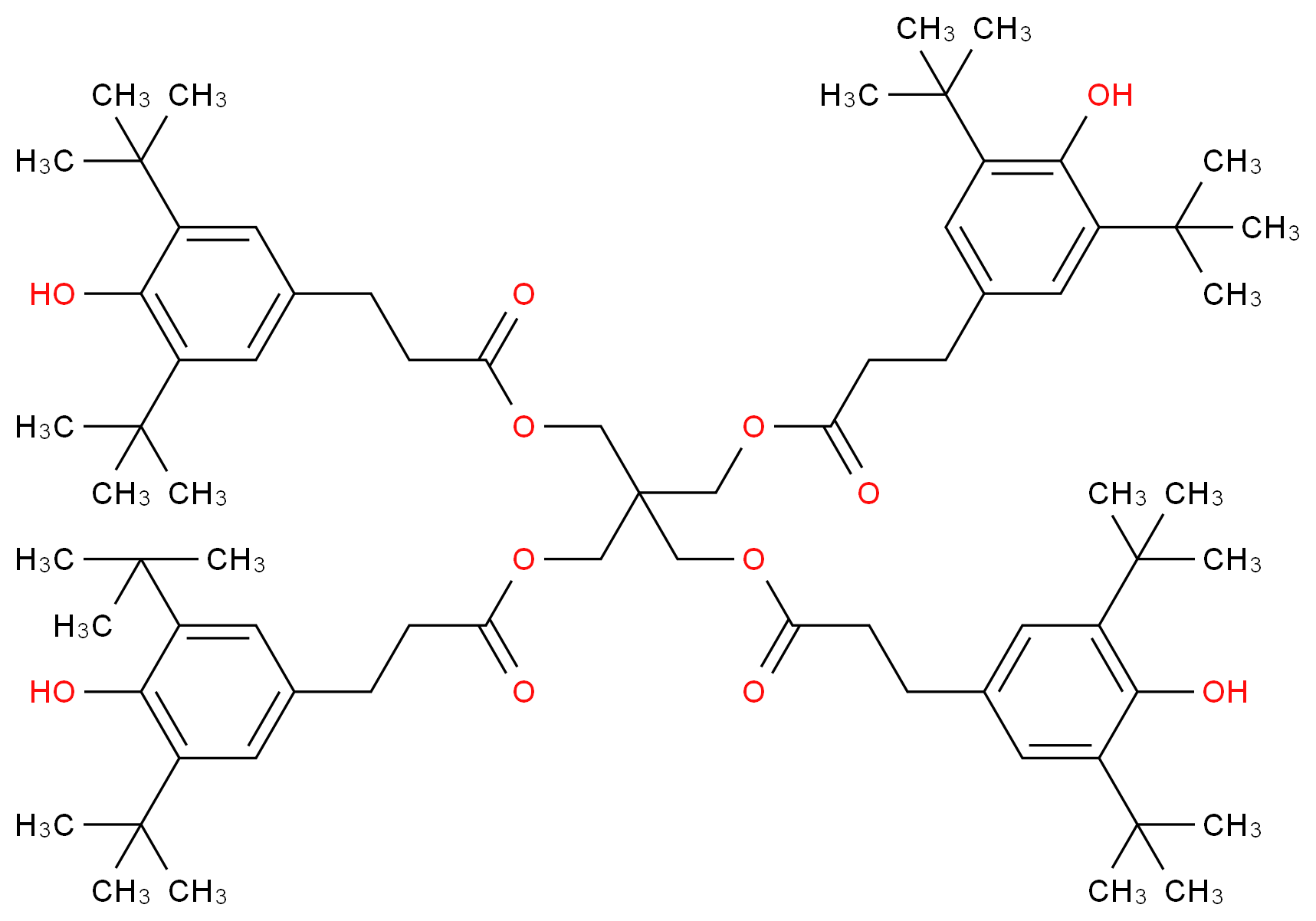 Pentaerythritol tetrakis(3,5-di-tert-butyl-4-hydroxyhydrocinnamate)_Molecular_structure_CAS_6683-19-8)