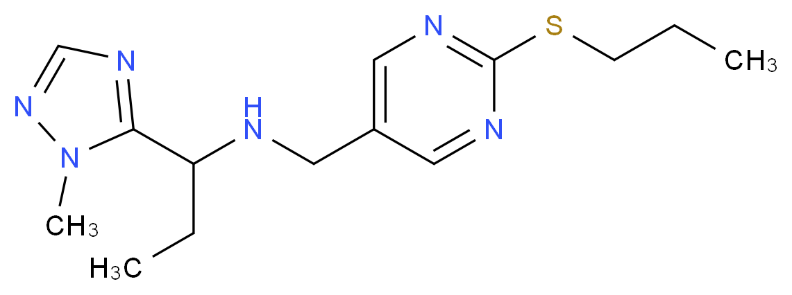 1-(1-methyl-1H-1,2,4-triazol-5-yl)-N-{[2-(propylthio)pyrimidin-5-yl]methyl}propan-1-amine_Molecular_structure_CAS_)