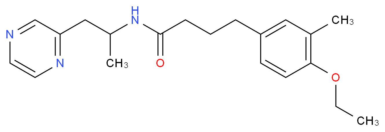 4-(4-ethoxy-3-methylphenyl)-N-(1-methyl-2-pyrazin-2-ylethyl)butanamide_Molecular_structure_CAS_)