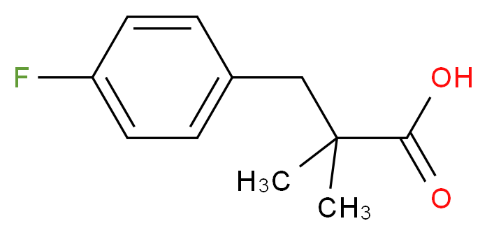 3-(4-Fluorophenyl)-2,2-dimethylpropanoic acid_Molecular_structure_CAS_676621-96-8)