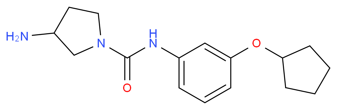 3-amino-N-[3-(cyclopentyloxy)phenyl]pyrrolidine-1-carboxamide_Molecular_structure_CAS_)