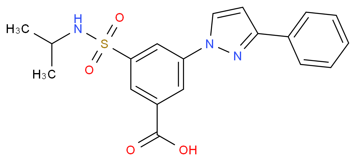 3-[(isopropylamino)sulfonyl]-5-(3-phenyl-1H-pyrazol-1-yl)benzoic acid_Molecular_structure_CAS_)