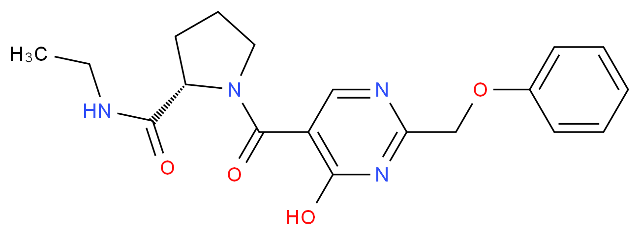 N-ethyl-1-{[4-hydroxy-2-(phenoxymethyl)pyrimidin-5-yl]carbonyl}-L-prolinamide_Molecular_structure_CAS_)
