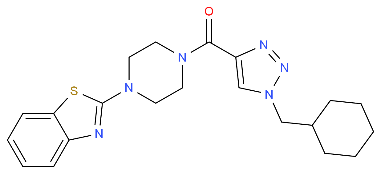 2-(4-{[1-(cyclohexylmethyl)-1H-1,2,3-triazol-4-yl]carbonyl}-1-piperazinyl)-1,3-benzothiazole_Molecular_structure_CAS_)