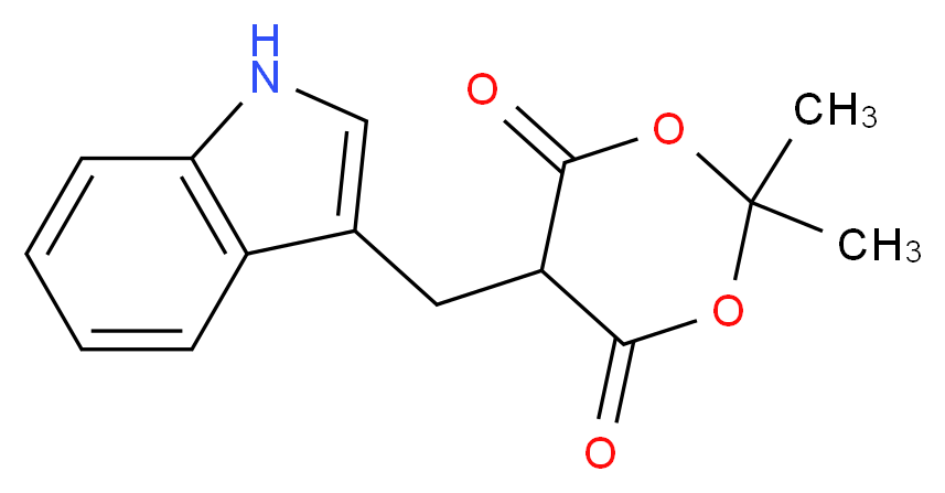 2,2-Dimethyl-5-(3-indolylmethyl)-1,3-dioxane-4,6-dione_Molecular_structure_CAS_72651-98-0)