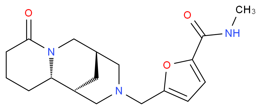 N-methyl-5-{[(5R,11aS)-8-oxooctahydro-2H-1,5-methanopyrido[1,2-a][1,5]diazocin-3(4H)-yl]methyl}-2-furamide_Molecular_structure_CAS_)