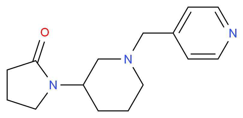 1-[1-(pyridin-4-ylmethyl)piperidin-3-yl]pyrrolidin-2-one_Molecular_structure_CAS_)