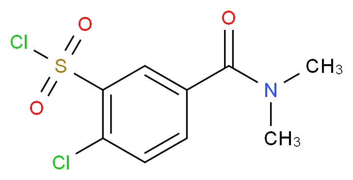 2-chloro-5-(dimethylcarbamoyl)benzene-1-sulfonyl chloride_Molecular_structure_CAS_)