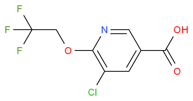 5-chloro-6-(2,2,2-trifluoroethoxy)pyridine-3-carboxylic acid_Molecular_structure_CAS_)