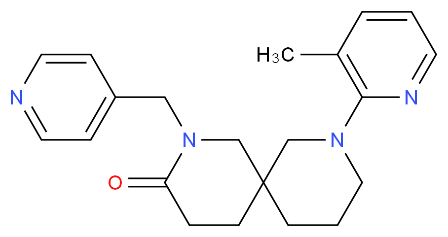 8-(3-methyl-2-pyridinyl)-2-(4-pyridinylmethyl)-2,8-diazaspiro[5.5]undecan-3-one_Molecular_structure_CAS_)