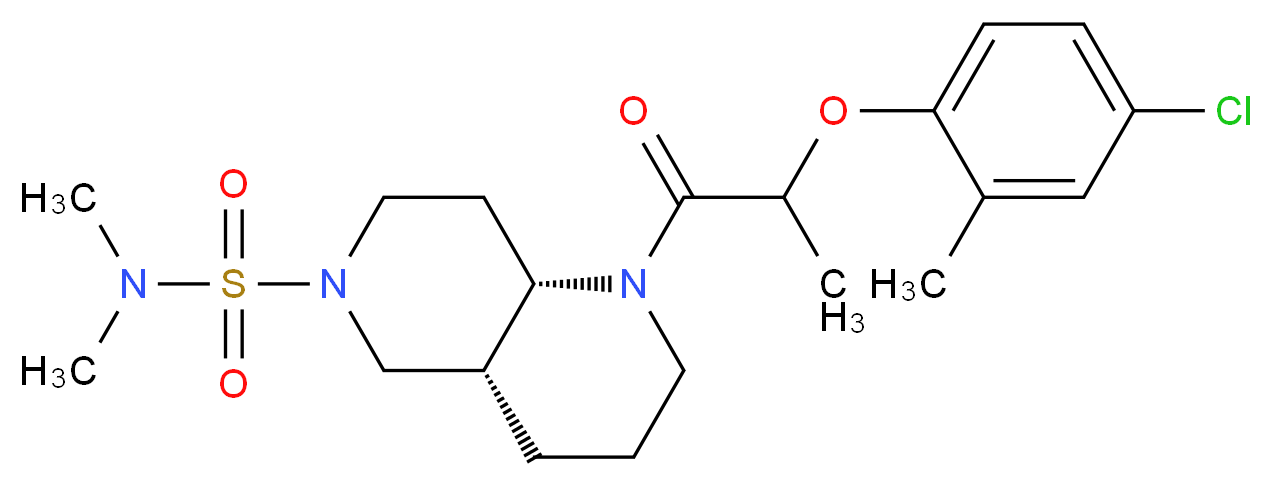 (4aR*,8aS*)-1-[2-(4-chloro-2-methylphenoxy)propanoyl]-N,N-dimethyloctahydro-1,6-naphthyridine-6(2H)-sulfonamide_Molecular_structure_CAS_)