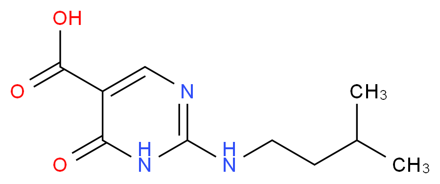 2-(isopentylamino)-6-oxo-1,6-dihydropyrimidine-5-carboxylic acid_Molecular_structure_CAS_)