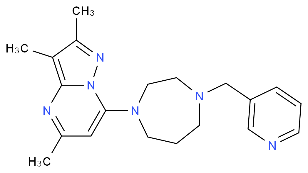 2,3,5-trimethyl-7-[4-(pyridin-3-ylmethyl)-1,4-diazepan-1-yl]pyrazolo[1,5-a]pyrimidine_Molecular_structure_CAS_)